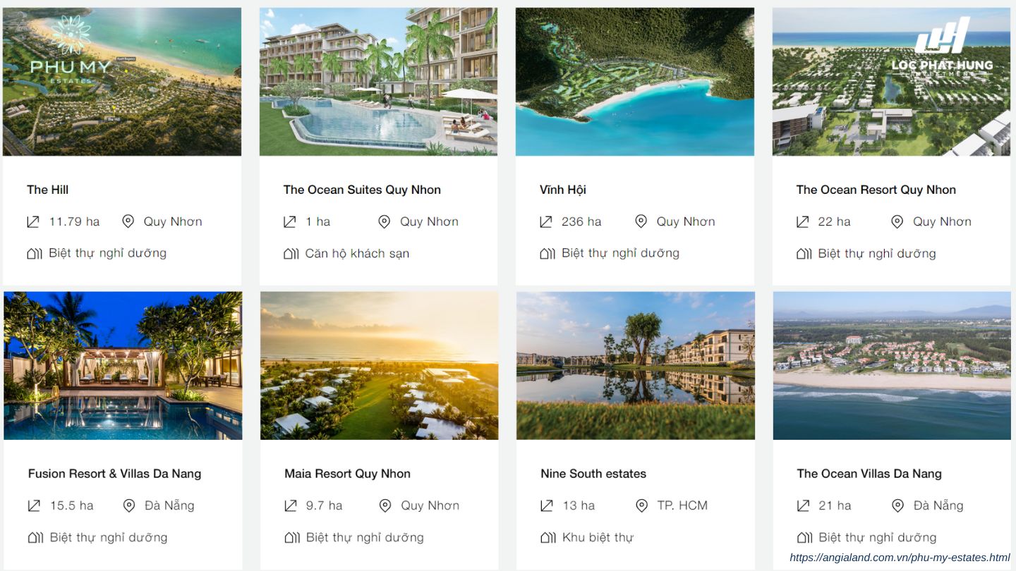 Các dự án đơn vị phát triển Phu My Estate Vinaliving triển khai.