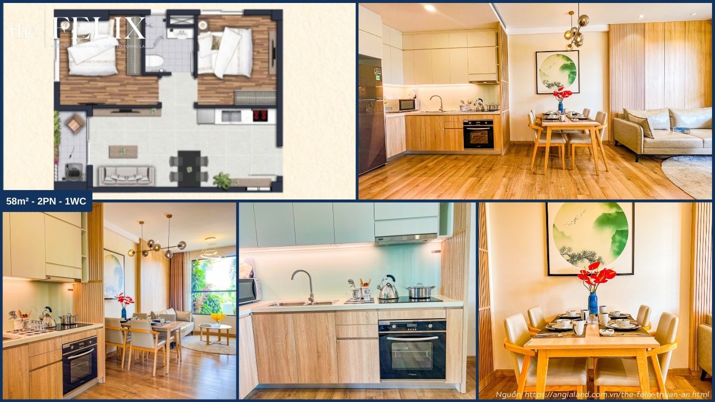 Nhà mẫu căn hộ 2PN dự án căn hộ chung cư The Felix Thuận An C-Holdings