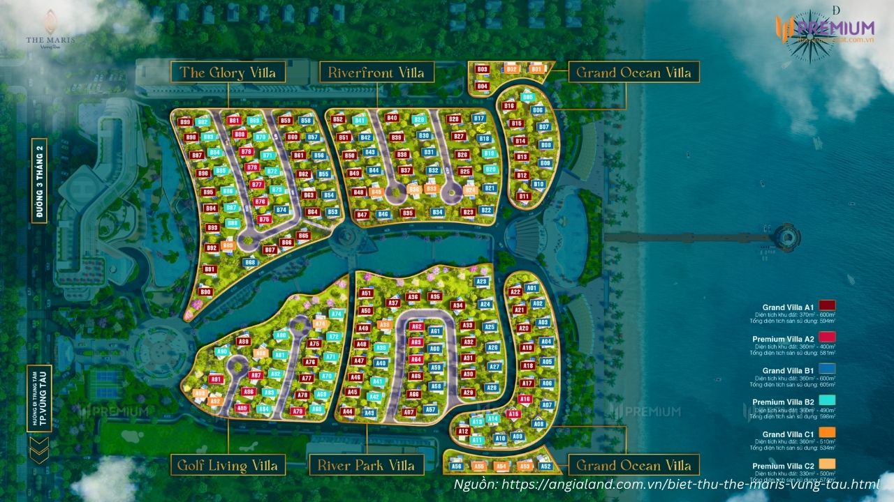 Mặt bằng biệt thự The Maris Vũng Tàu