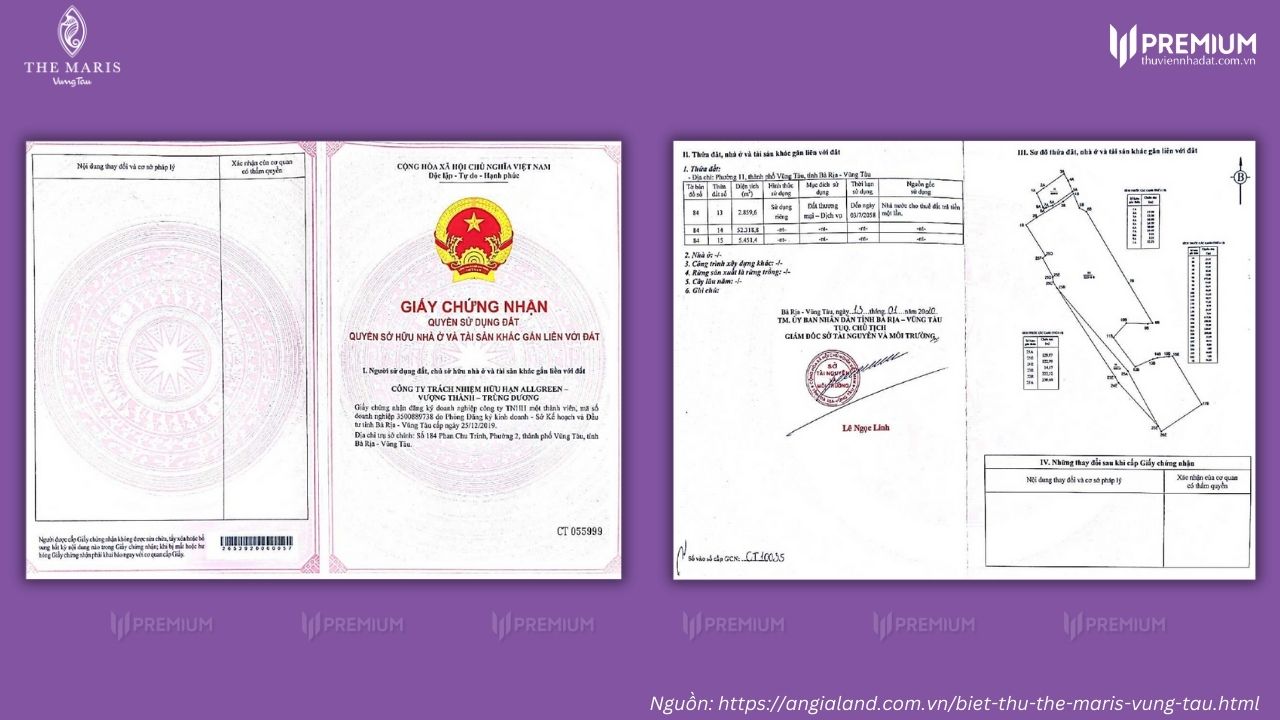 Sở đỏ tổng The Maris Vũng Tàu