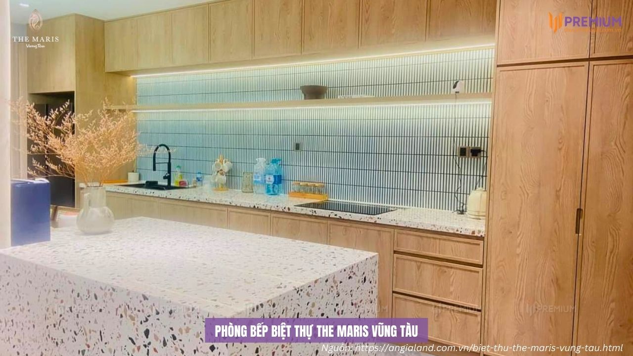 Phòng bếp nhà mẫu biệt thự The Maris Vũng Tàu