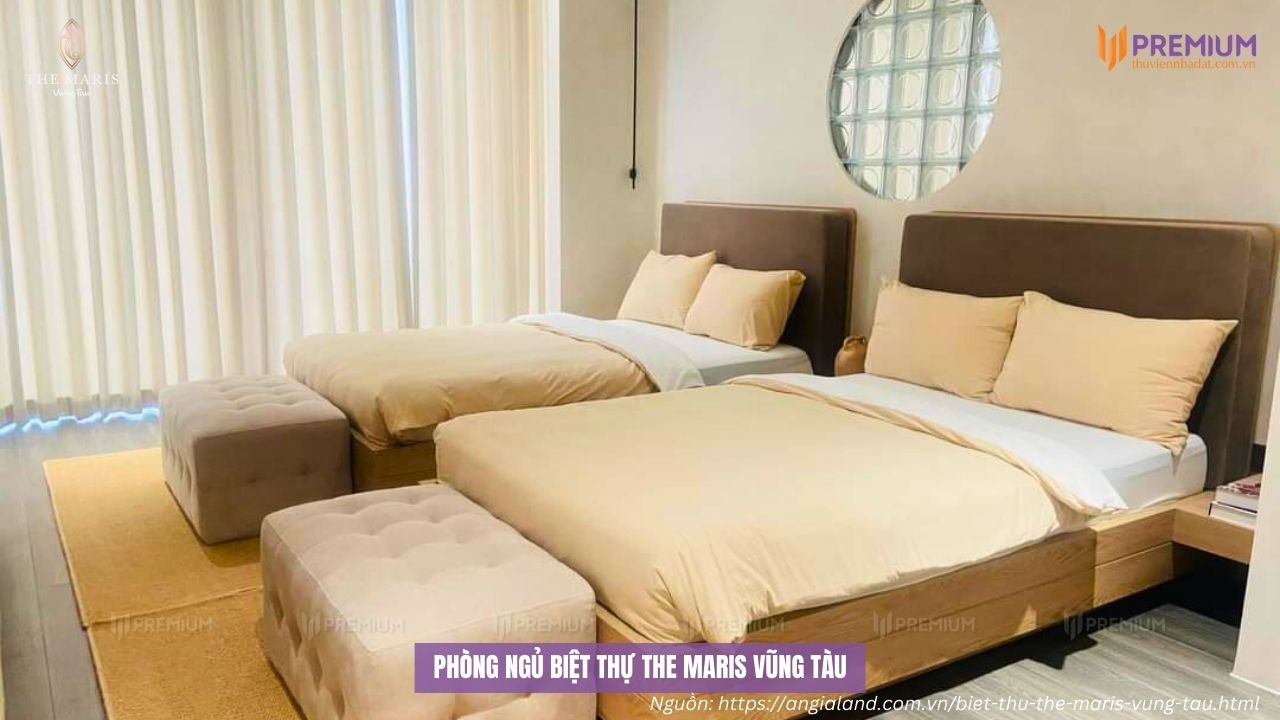 Phòng ngủ nhà mẫu biệt thự The Maris Vũng Tàu