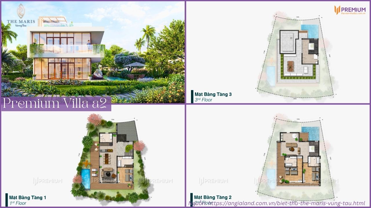 Thiết kế biệt thự The Maris Vũng Tàu – Premium Villa A2 - Diện tích 360m2 - 400m2