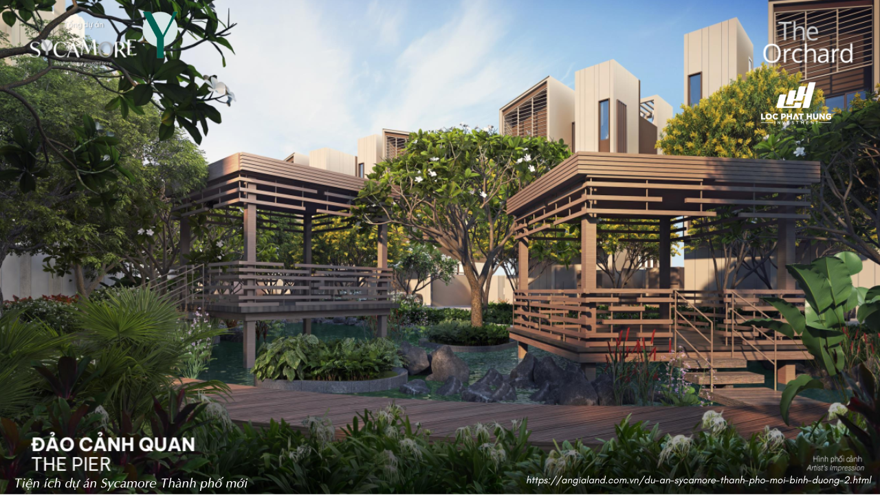Vườn treo đảo cảnh quan dự án căn hộ cao cấp Sycamore Bình Dương