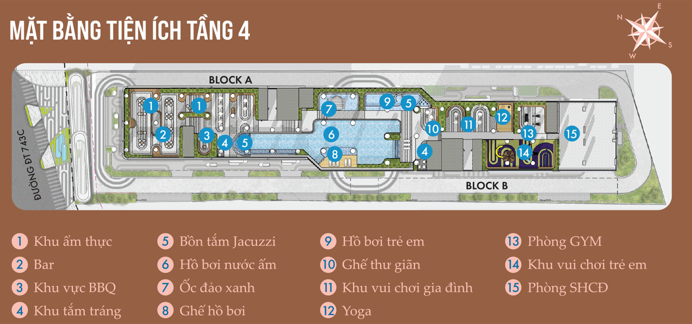 Mặt bằng tầng 4 Phú Đông Sky One