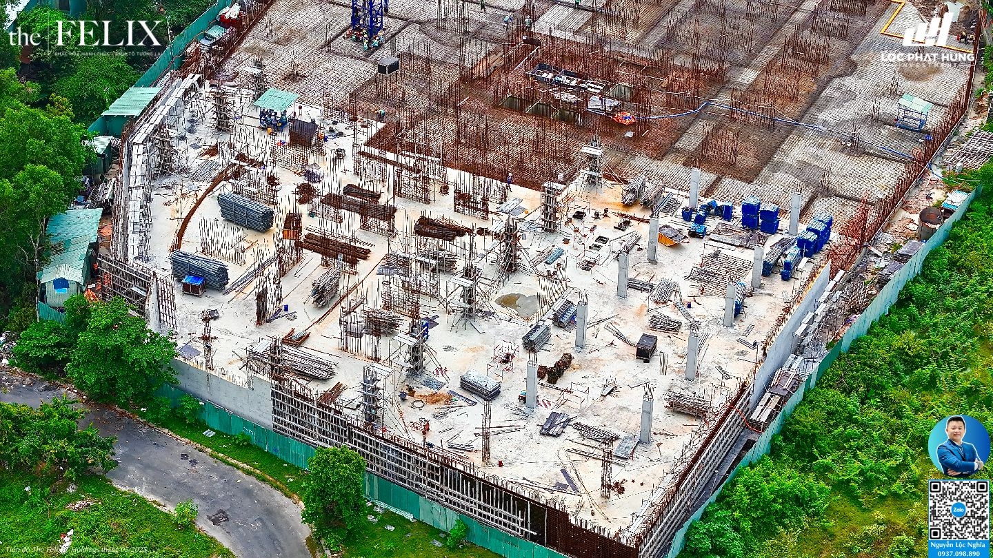 Tiến độ xây dựng dự án The Felix C-Holdings P. Bình Hòa tháng 05/2025