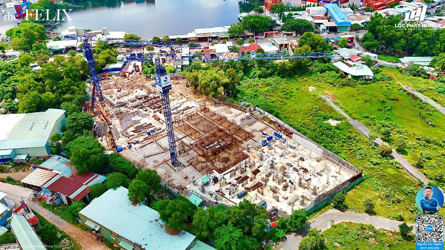 Tiến độ xây dựng dự án The Felix C-Holdings P. Bình Hòa tháng 05/2025