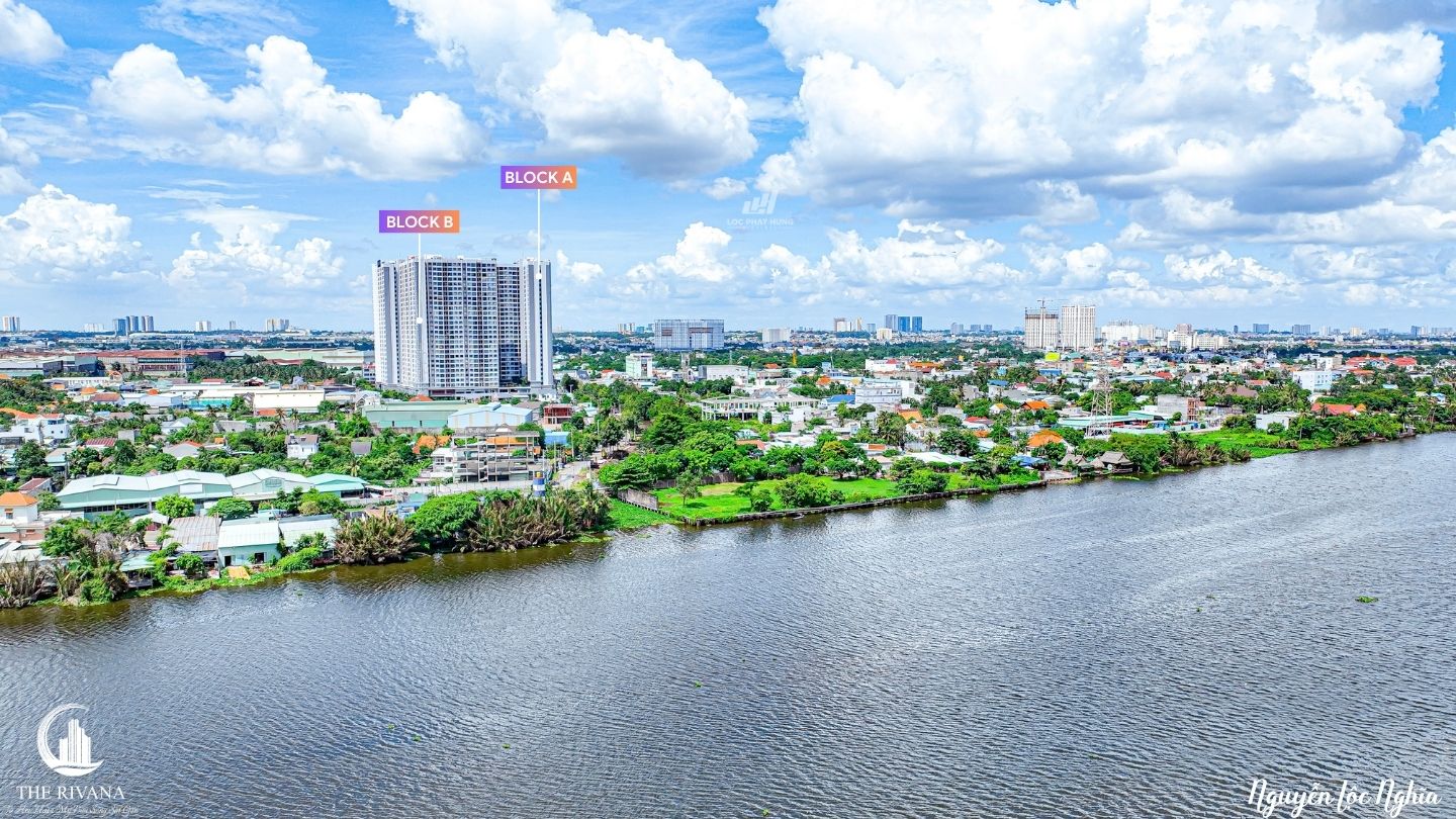 Toàn cảnh view sông chung cư The Rivana Thuận An Bình Dương