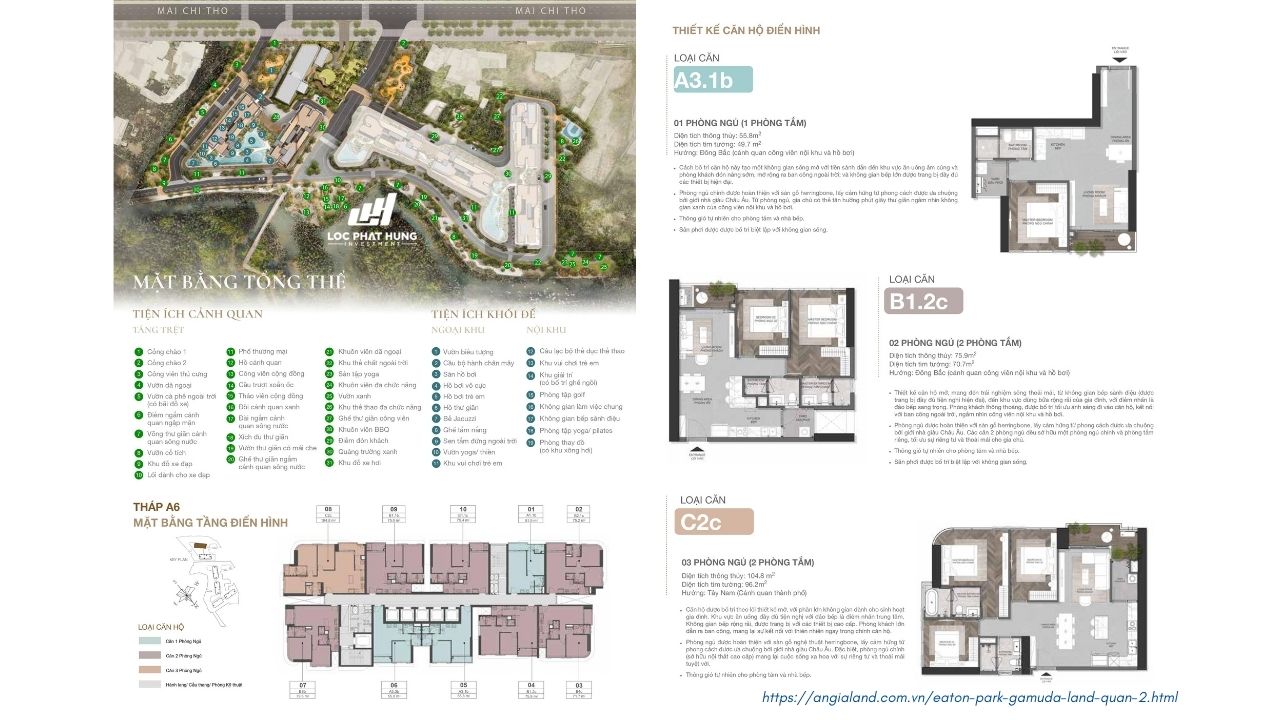 Mặt bằng Eaton Park Block A6