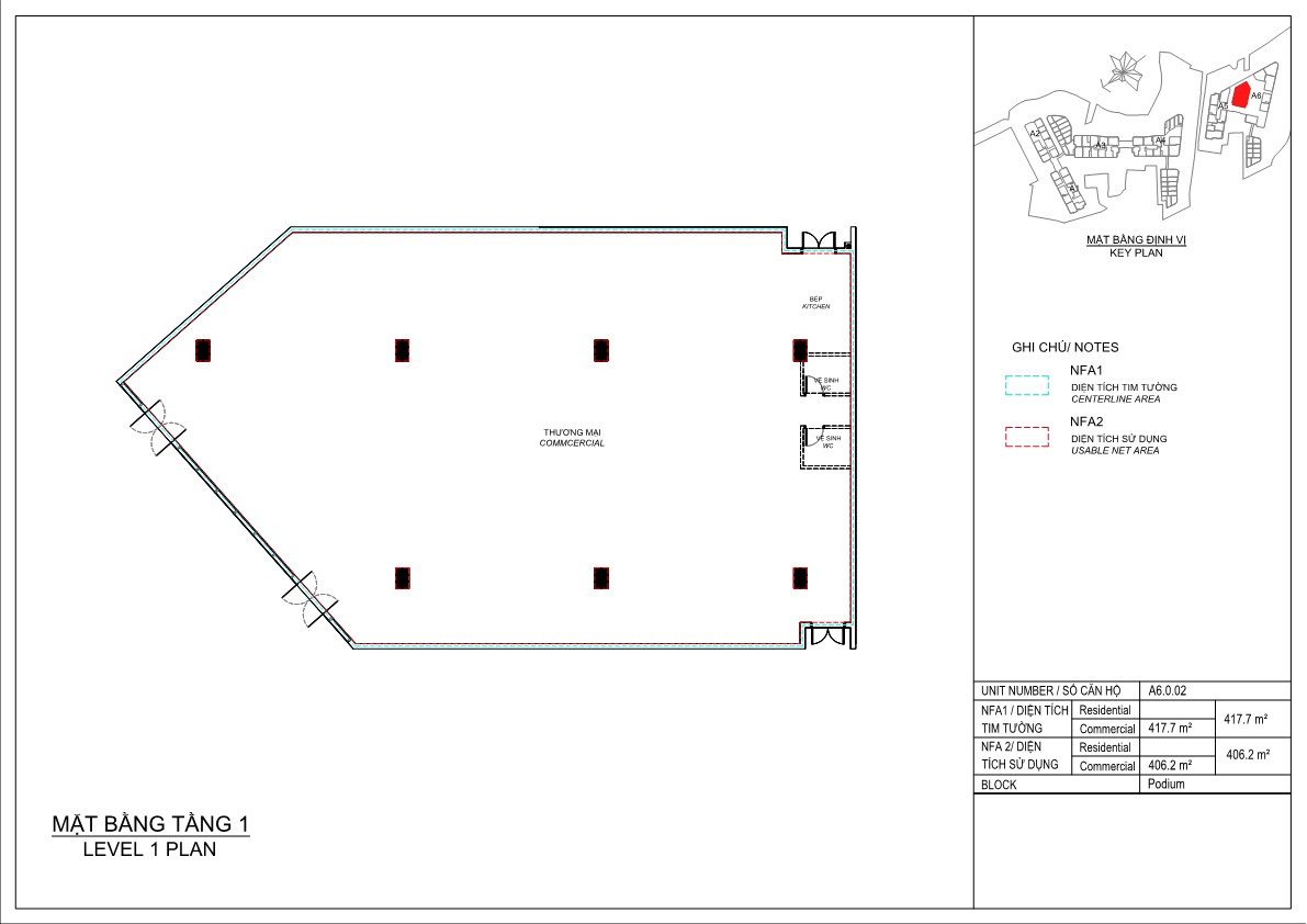 Mặt bằng Shophouse Eaton Park Quận 2