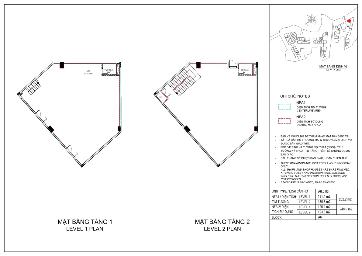 Mặt bằng Shophouse Eaton Park Quận 2