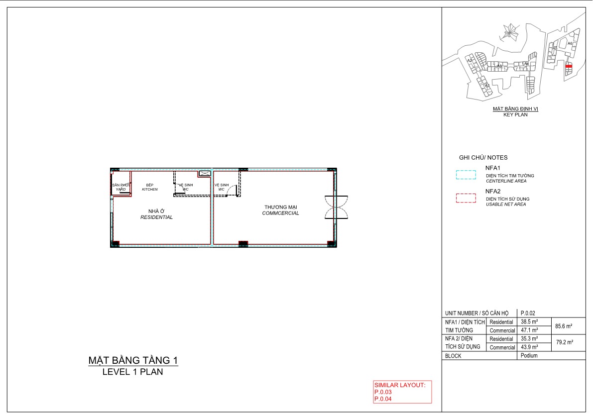 Mặt bằng Shophouse Eaton Park Quận 2