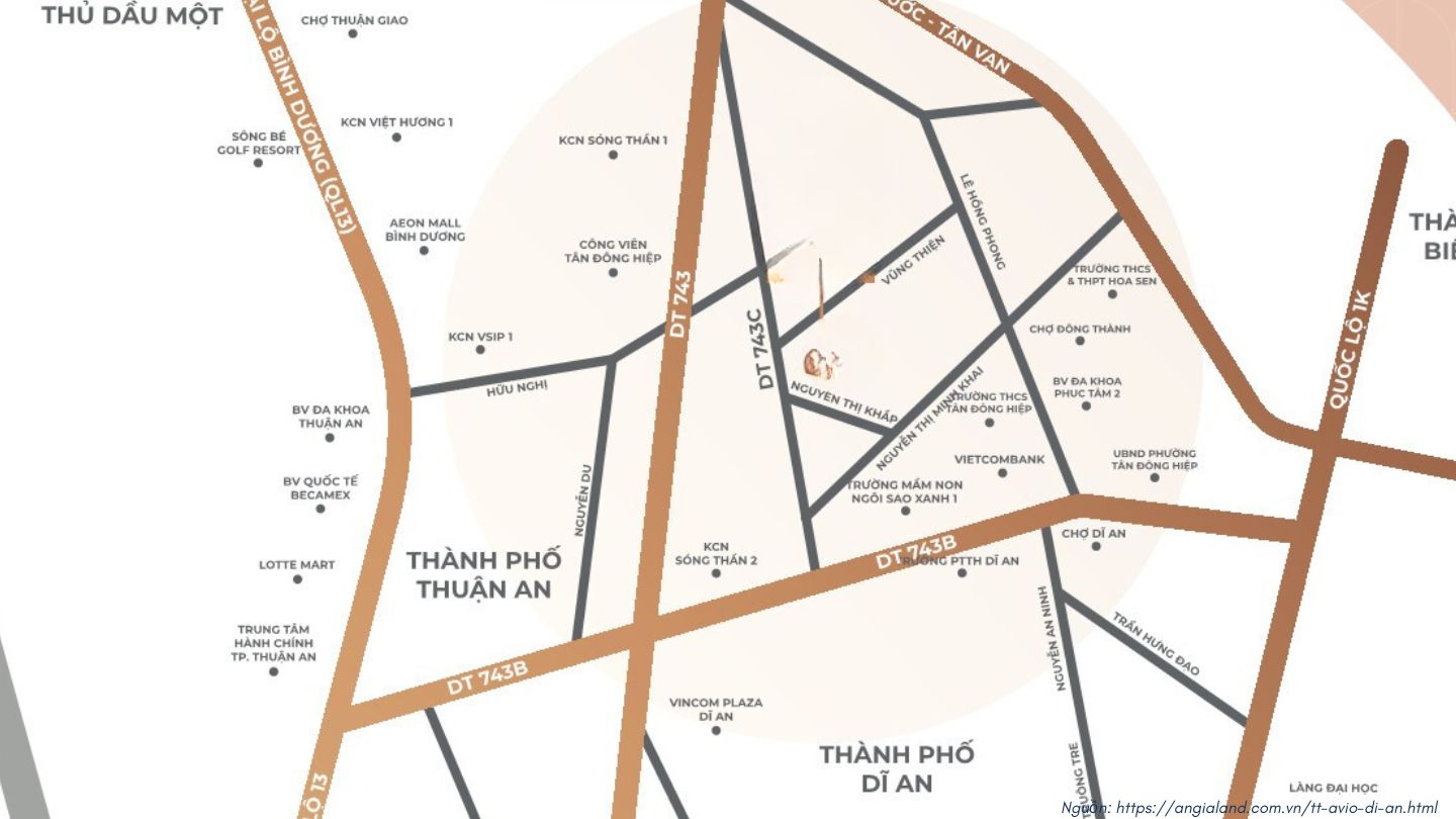 Vị Trí Chính Xác Dự Án Căn Hộ TT Avio Dĩ An & Phân Tích Kết Nối | Nguyễn Lộc Nghĩa