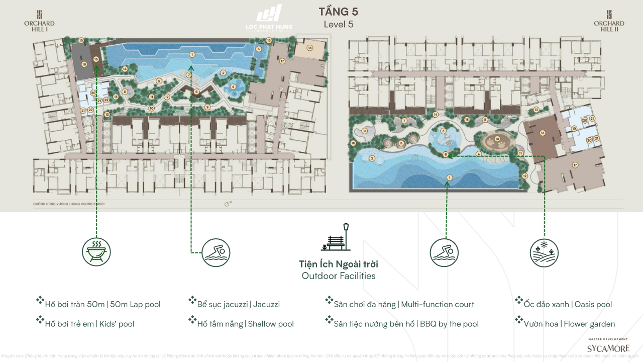 Tiện ích đăng cấp tại dự án Orchard Hill