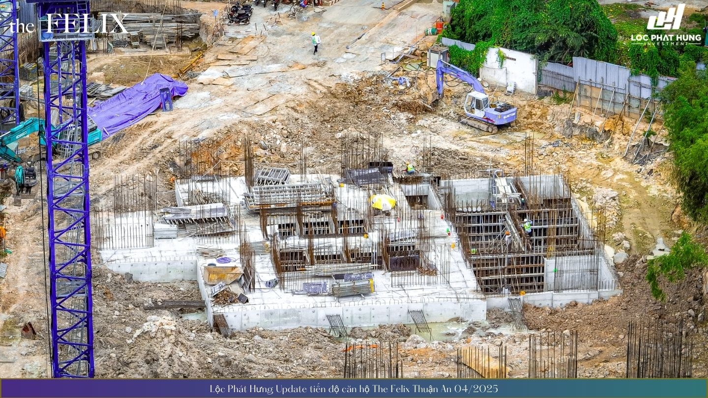 Tiến độ xây dựng căn hộ chung cư The Felix tháng 04/2025