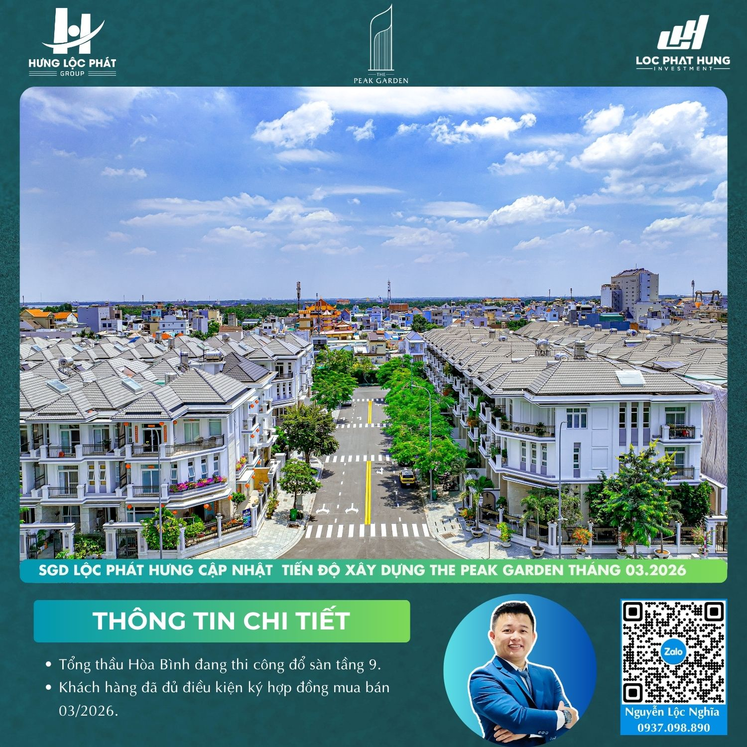 Tiến độ xây dựng The Peak Garden tháng 3/2026