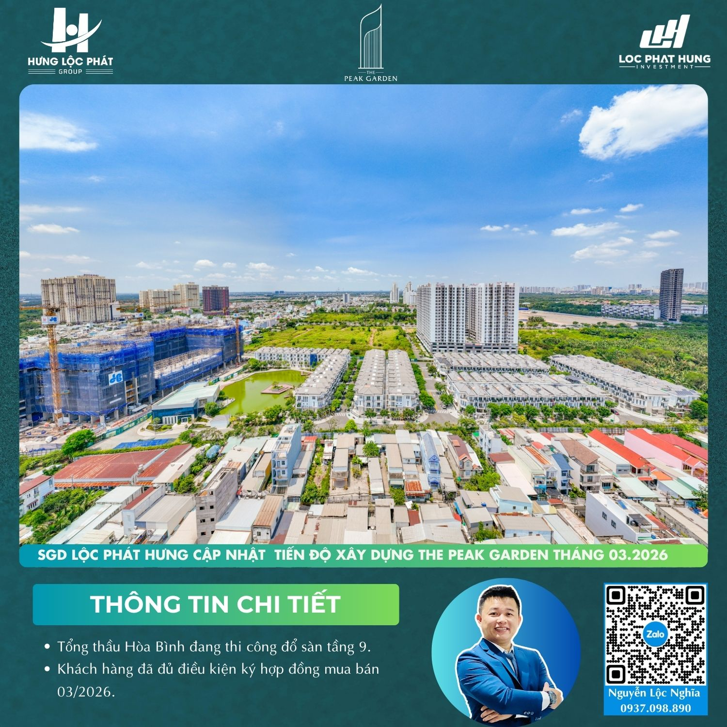 Tiến độ xây dựng The Peak Garden tháng 3/2026