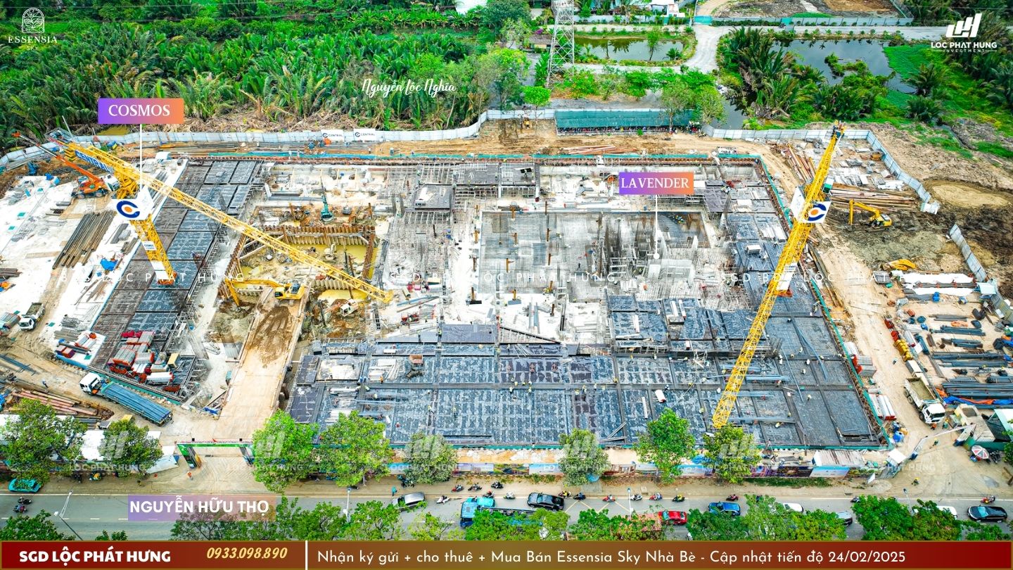 Tiến độ xây dựng dự án căn hộ chung cư Essensia Sky ngày 24.02.2025