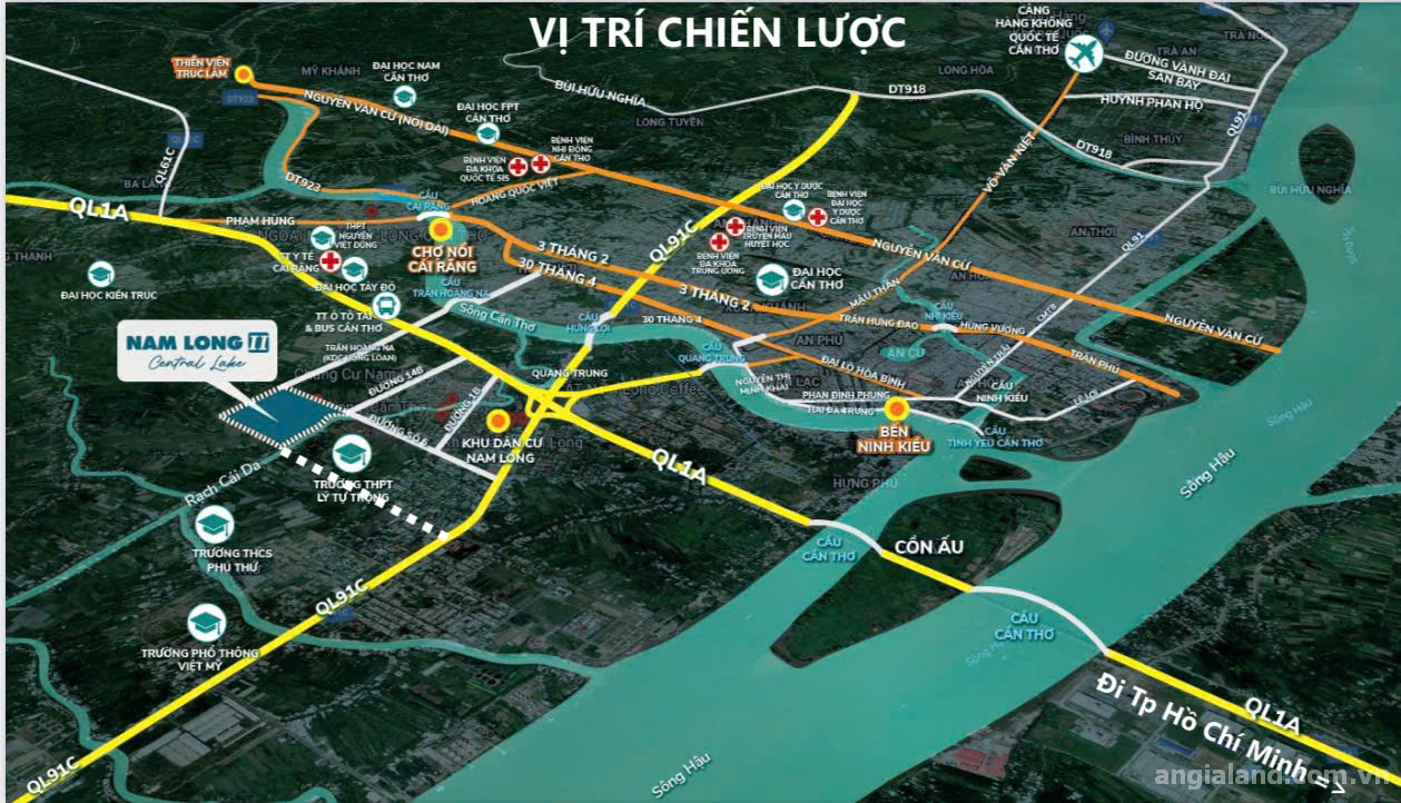 Vị Trí Dự Án Nam Long Central Lake Cần Thơ