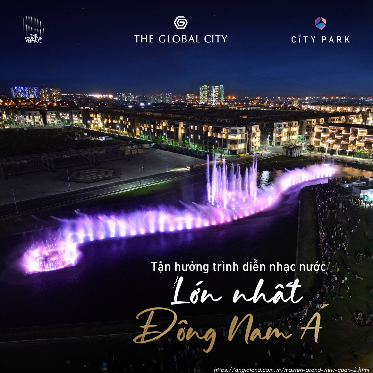 Trung tâm nhạc nước lớn nhất Đông Nam Á tại The Global City Quận 2