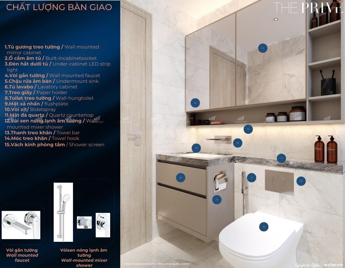 Chi Tiết Nội Thất Bàn Giao Căn Hộ Chung Cư The Privé Quận 2 Từ Đất Xanh