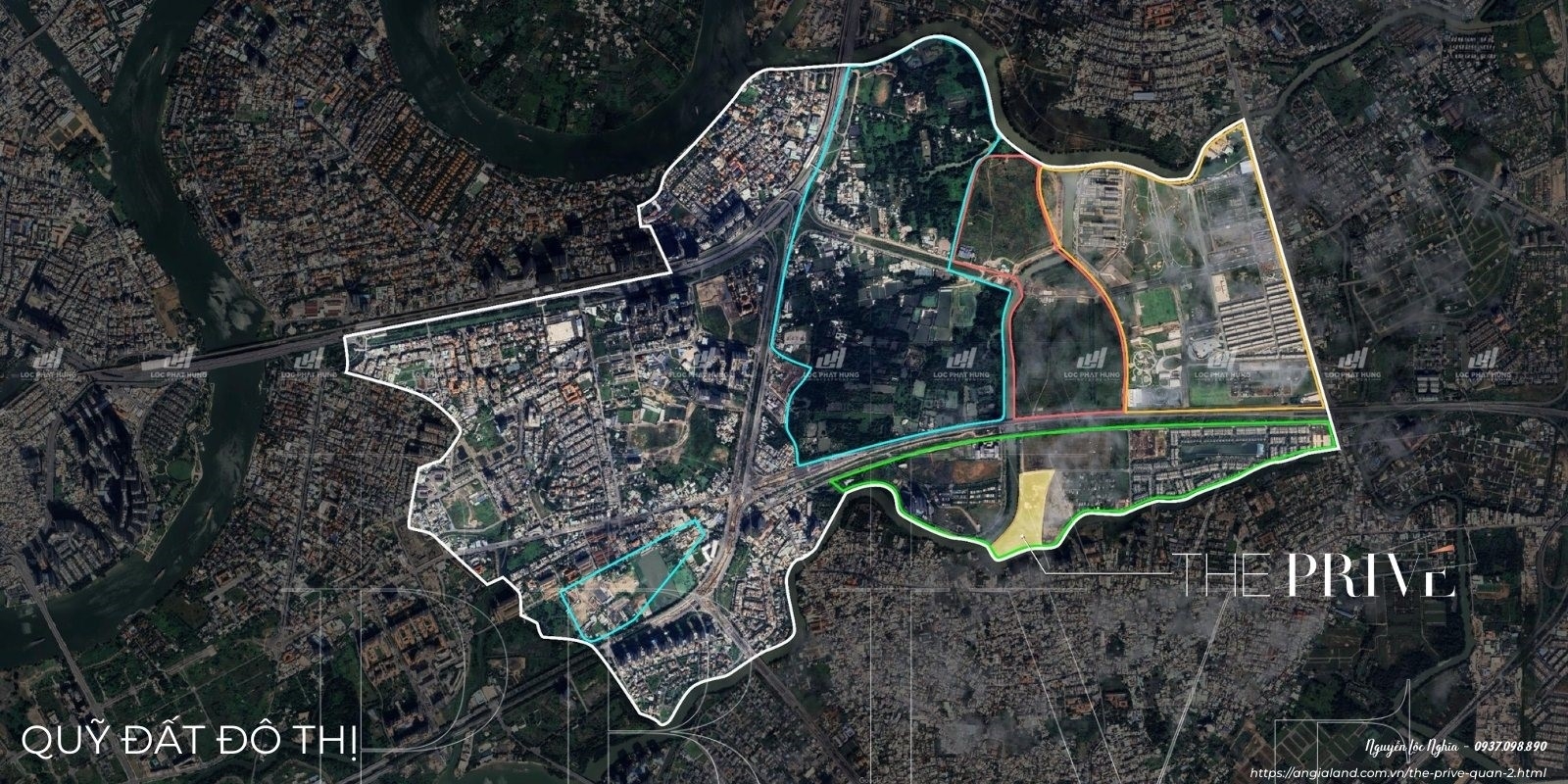 Địa Chỉ và Vị Trí Dự Án Căn Hộ The Privé Quận 2 Đất Xanh - Khu Dân Cư Nam Rạch Chiếc
