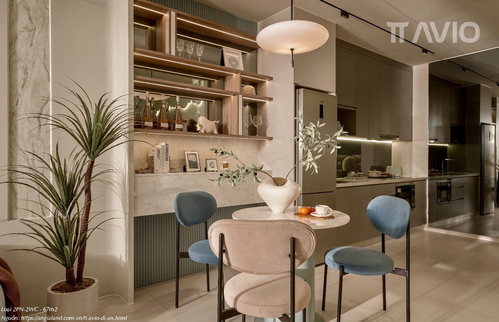 Nhà Mẫu Tt Avio 2pn 1wc 56m² Thiết Kế Classy Amp; Phòng Đa Năng