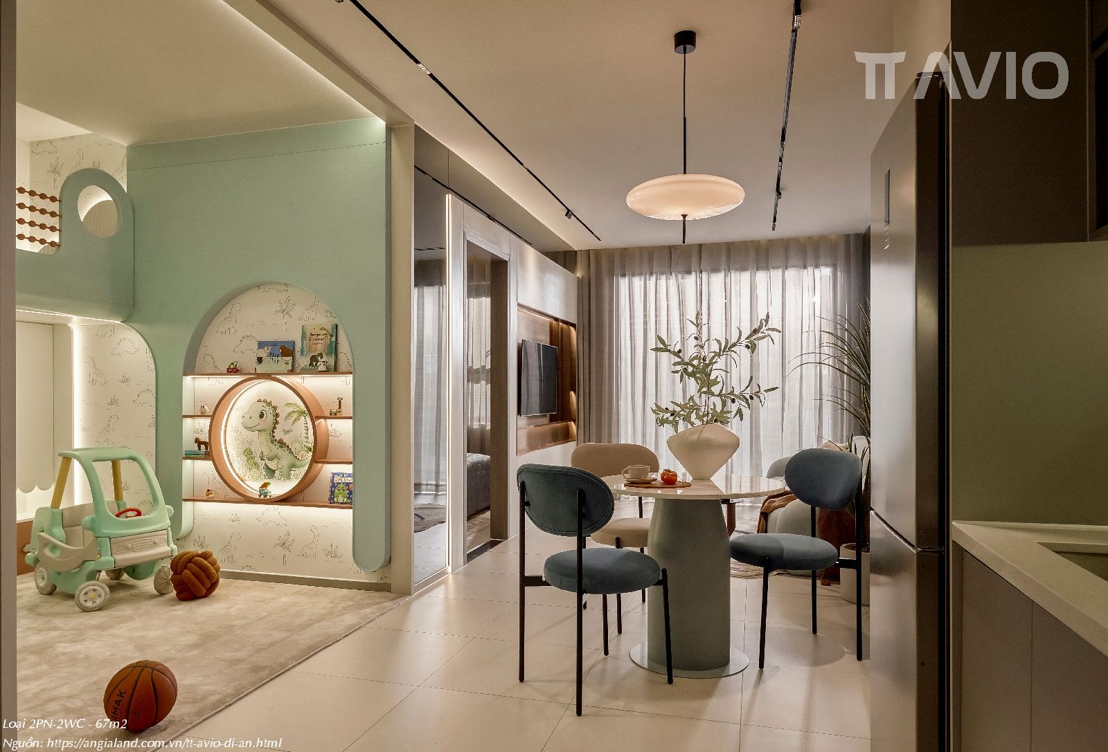 Nhà Mẫu Tt Avio 2pn 1wc 56m² Thiết Kế Classy Amp; Phòng Đa Năng