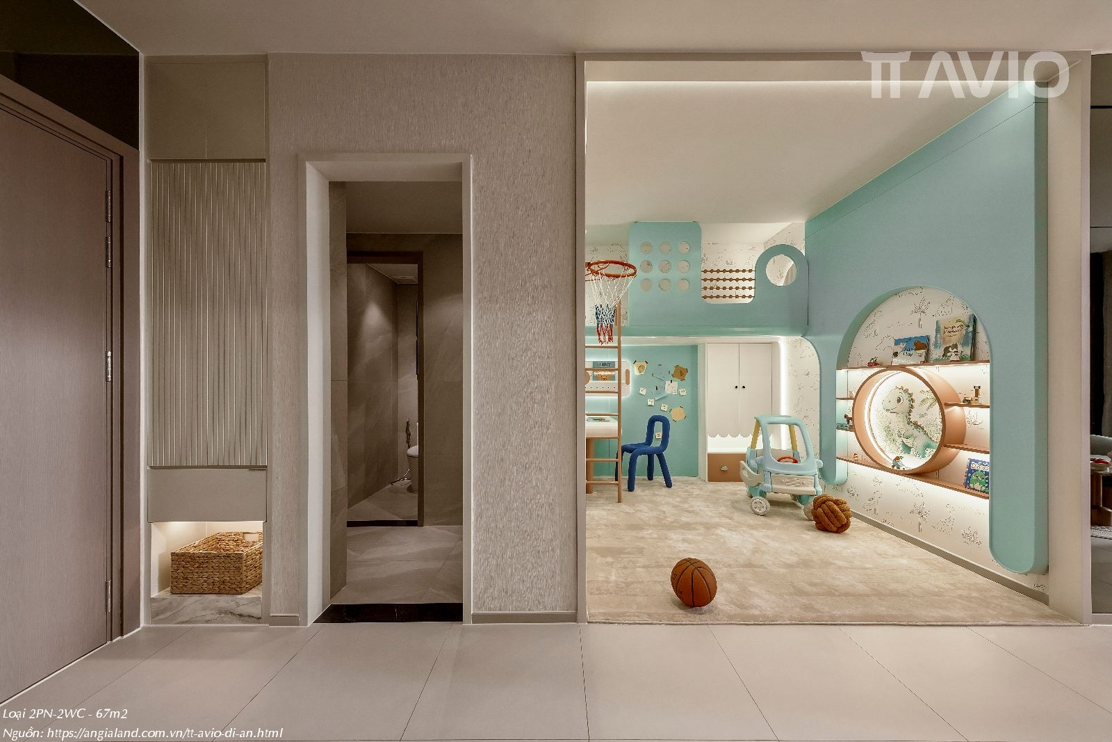 Nhà Mẫu Tt Avio 2pn 1wc 56m² Thiết Kế Classy Amp; Phòng Đa Năng