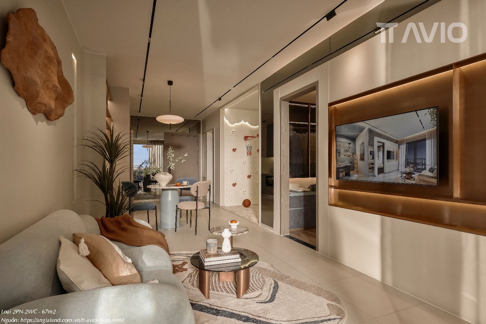 Nhà Mẫu Tt Avio 2pn 1wc 56m² Thiết Kế Classy Amp; Phòng Đa Năng