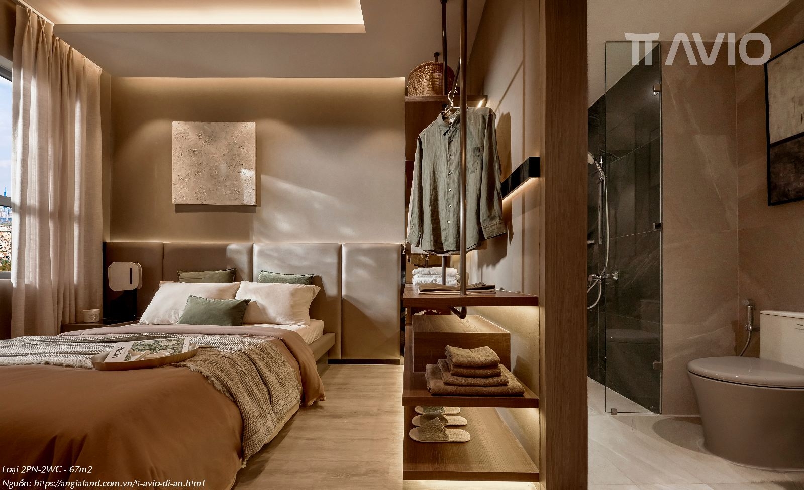 Nhà Mẫu TT Avio 2PN-2WC (67m²)