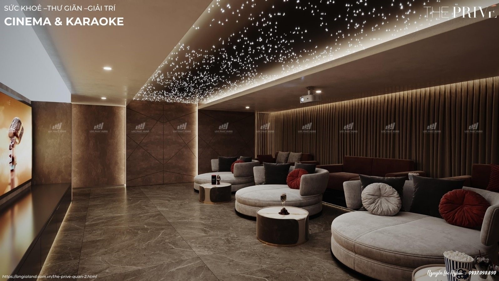Cinema & Karaoke The Privé: Trải Nghiệm Giải Trí Đỉnh Cao với Phòng Chiếu Phim & Karaoke Hiện Đại tại Quận 2 Đất Xanh