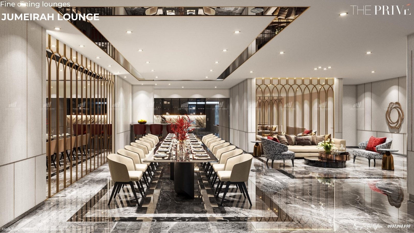 umeirah Lounge: Không Gian Phòng Tiệc Đẳng Cấp và Riêng Tư Cho Những Dịp Đặc Biệt Tại The Privé Quận 2 Đất Xanh