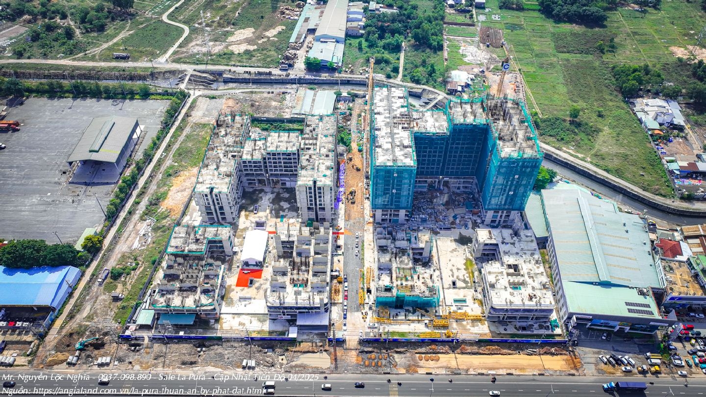 Tiến độ Xây Dựng Dự án La Pura Tháng 04/2025