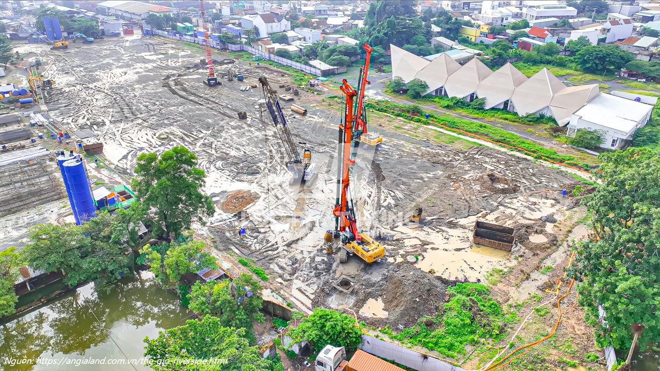 Tiến độ dự án căn hộ chung cư The Gió Riverside Dĩ An 08/2023