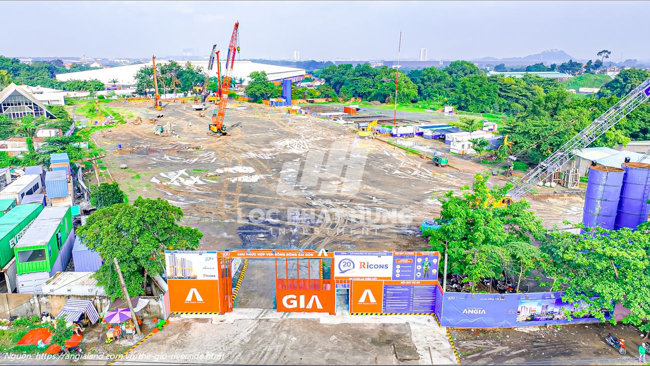 Tiến độ dự án căn hộ chung cư The Gió Riverside Dĩ An 08/2023