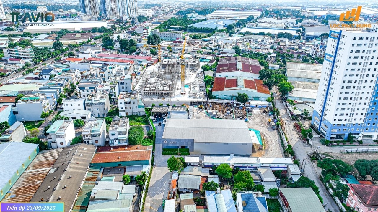 Tiến độ xây dựng tháp Avis dự án TT Avio tháng 23/09/2025: Hoàn thành đổ sàn tầng 6 và thi công trụ tầng 7