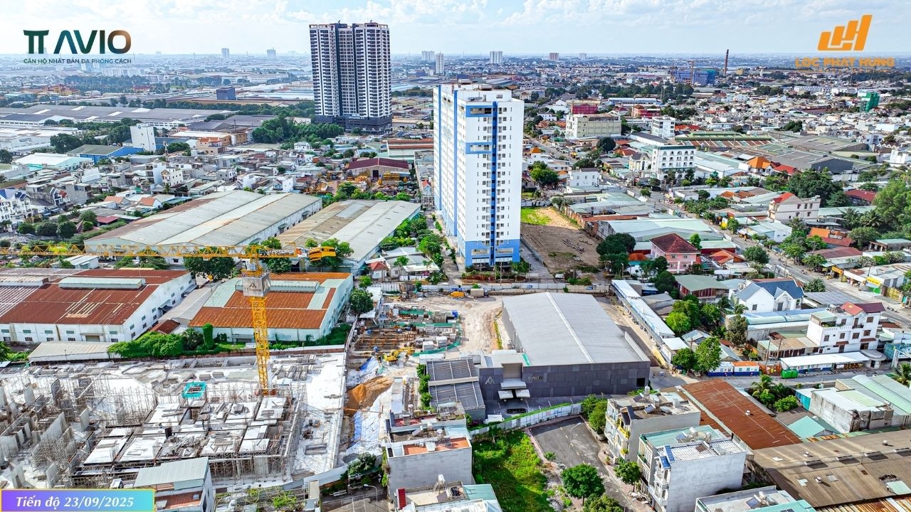 Tiến độ xây dựng tháp Avis dự án TT Avio tháng 23/09/2025: Hoàn thành đổ sàn tầng 6 và thi công trụ tầng 7