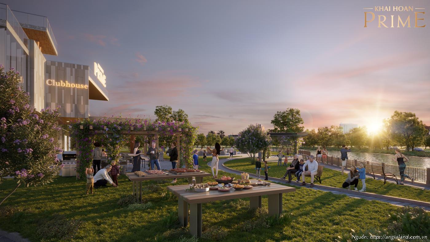 Khu tiệc nướng BBQ dự án căn hộ chung cư Khải Hoàn Prime Nhà Bè