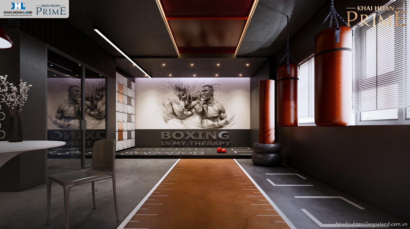Tiện ích tập boxing trong nội căn hộ chung cư Khải Hoàn Prime Nhà Bè