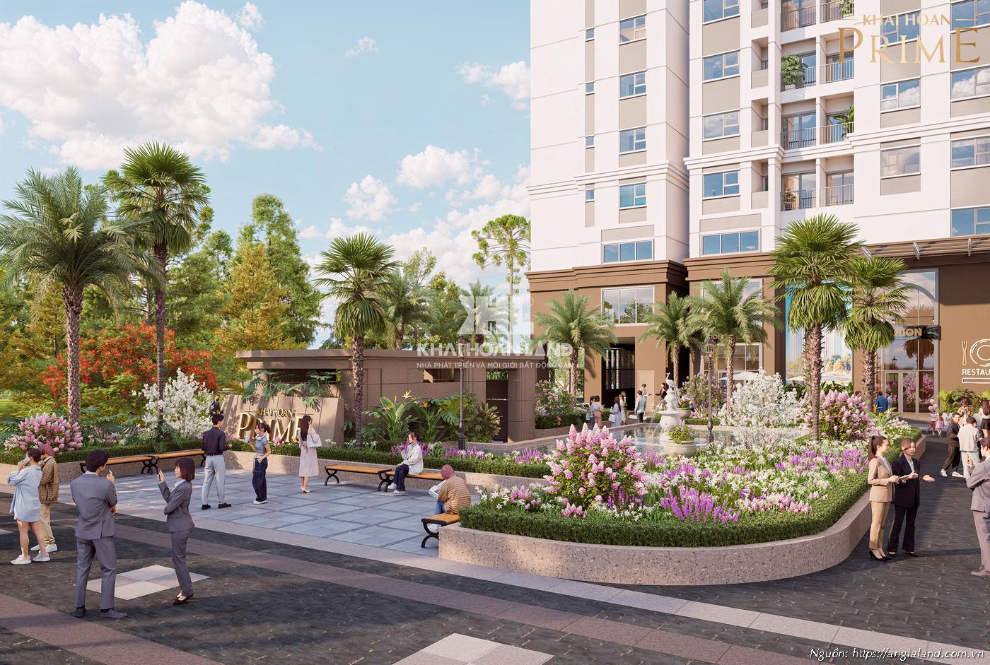 Mảng xanh được đầu tư khắp dự án Khải Hoàn Prime