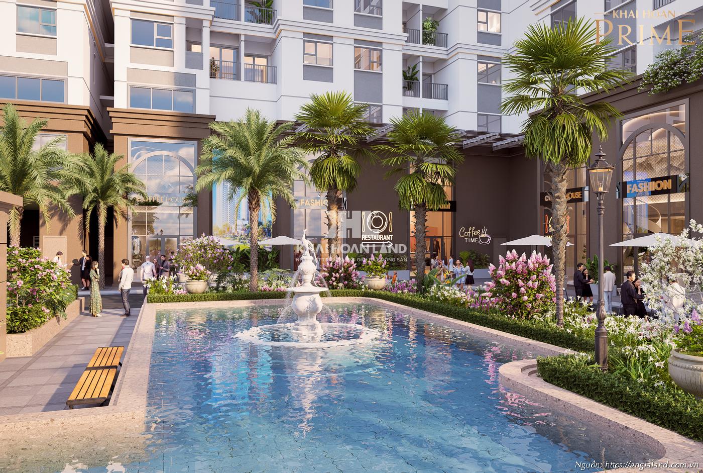 Đài phun nước tạo không khí tươi mát tại Khải Hoàn Prime