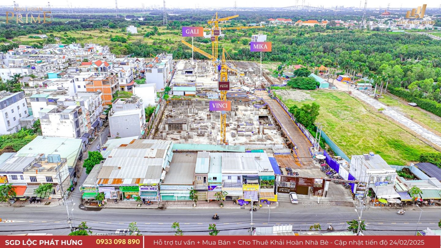 Tiến độ căn hộ Khải Hoàn Prime 24.02.2025