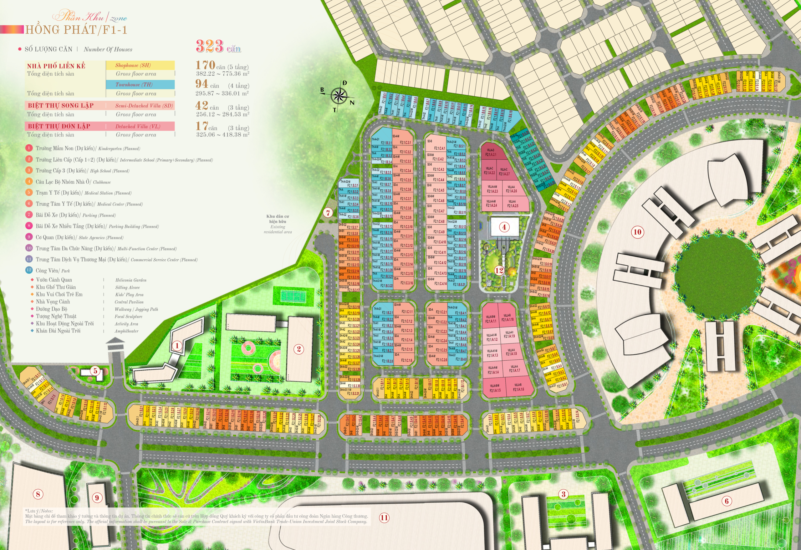 Mặt bằng phân lô dự án Hồng Hạc City Bắc Ninh