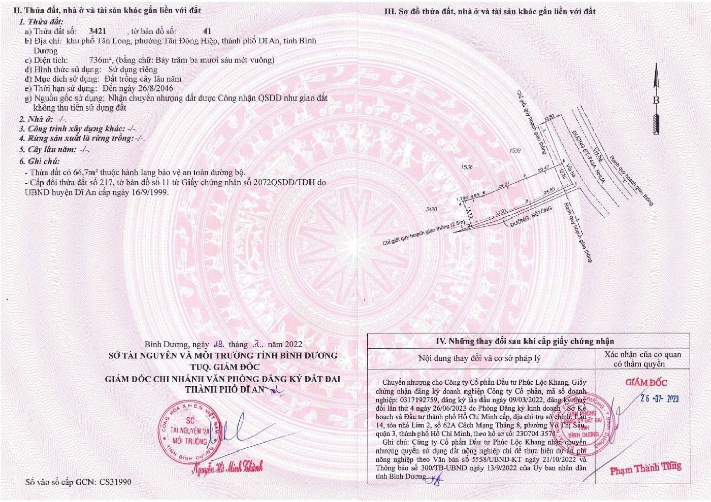 Giấy Chứng Nhận Quyền Sử Dụng đất Dự án Tt Avio Dĩ An