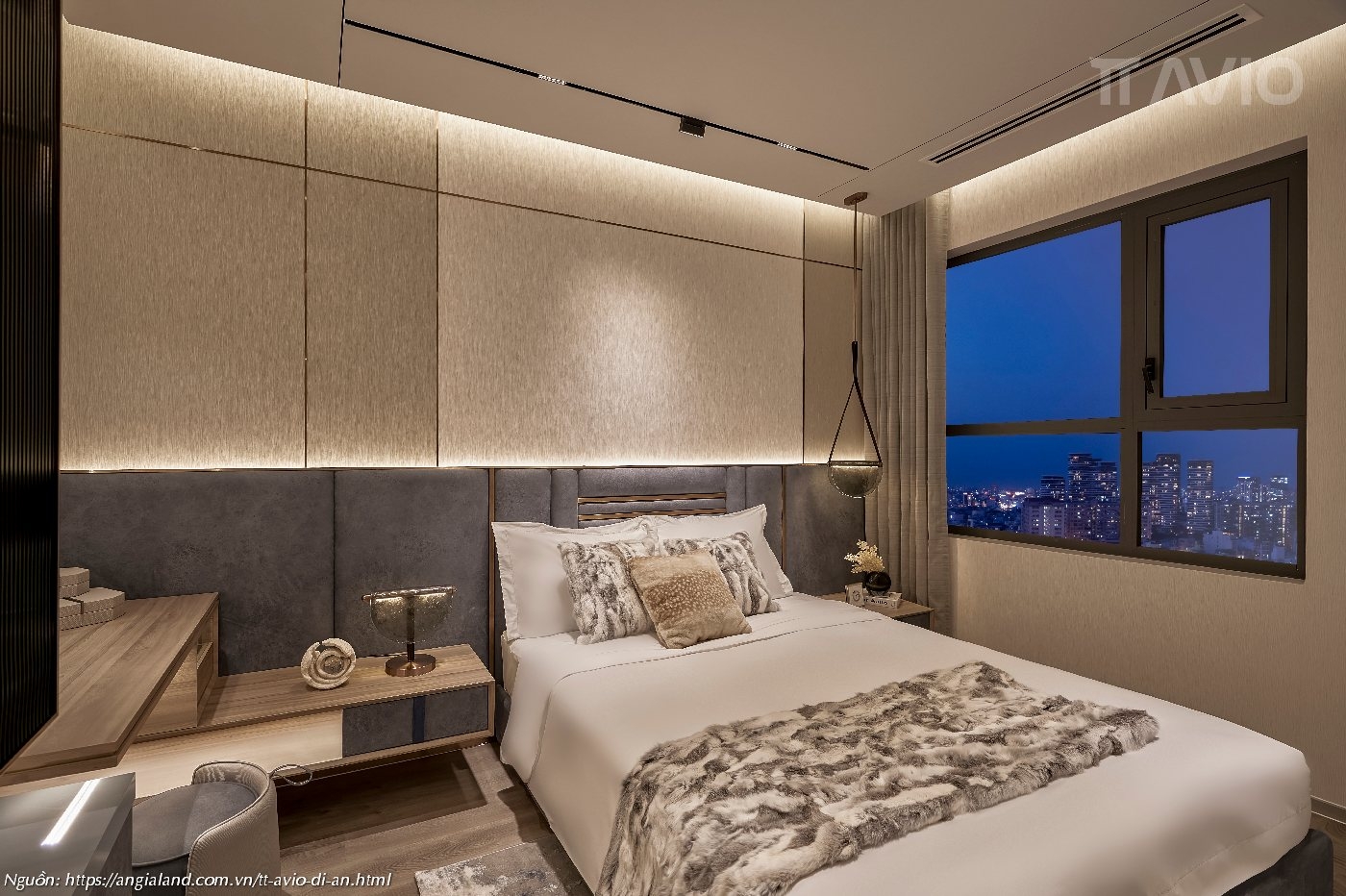 Nhà mẫu dự án căn hộ chung cư TT Avio Dĩ An - DT 56m2 - 1PN+ -1WC - Phòng Master