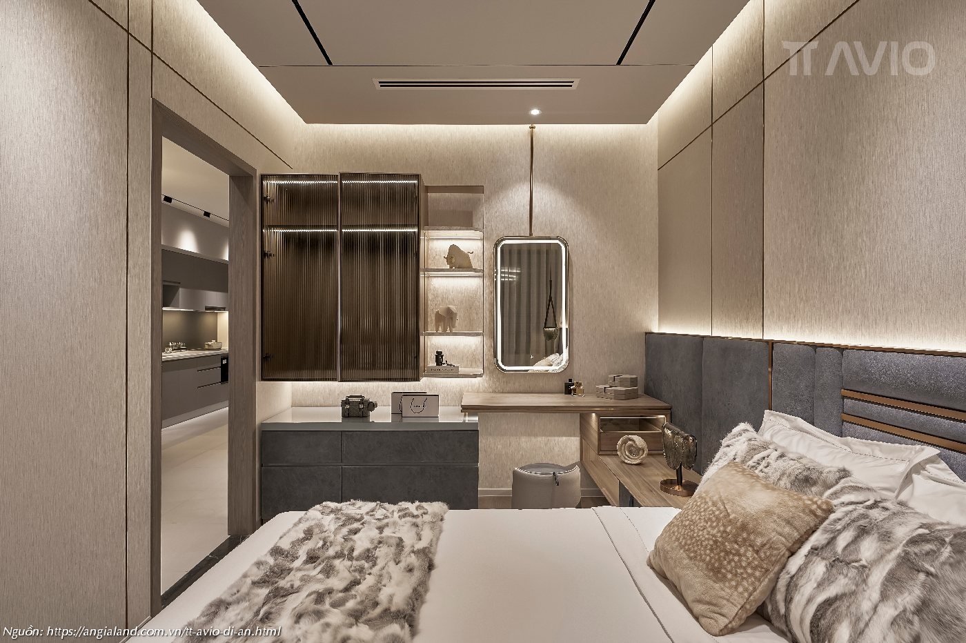 Nhà mẫu dự án căn hộ chung cư TT Avio Dĩ An - DT 56m2 - 1PN+ -1WC - Phòng Master