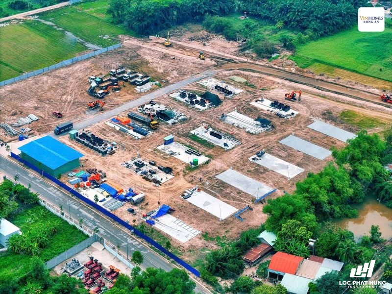 Hình ảnh tiến độ thực tế dự án Vinhomes Hậu Nghĩa - Vinhomes Green City