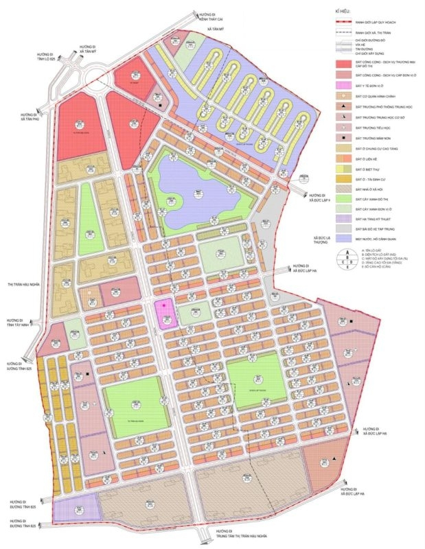 Sơ đồ mặt bằng dự án Vinhomes Hậu Nghĩa - Vinhomes Green City