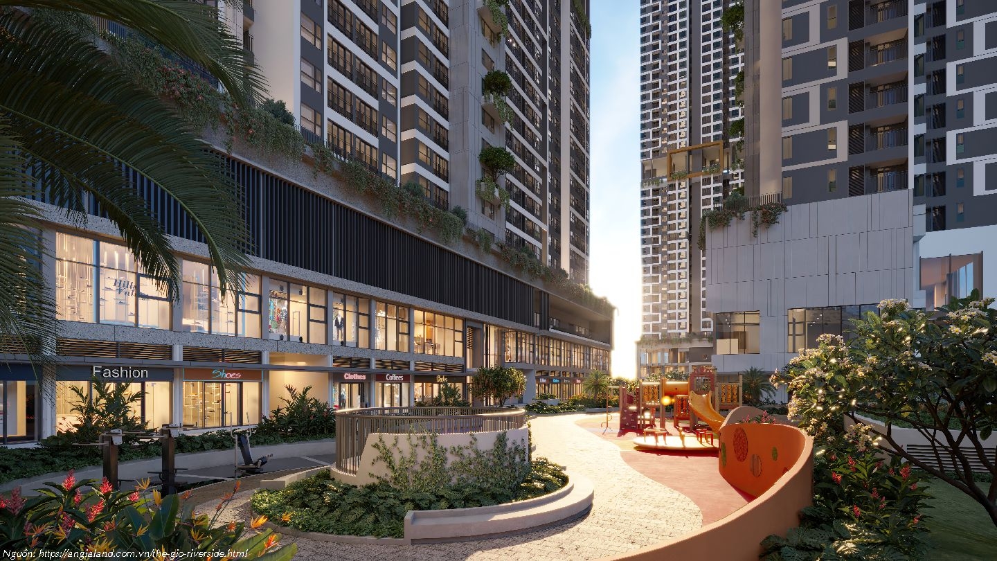 Trục shophouse kế bên nhà ga Metro tại chân khối đế dự án The Gió Trục shophouse kế bên nhà ga Metro tại chân khối đế dự án The Gió